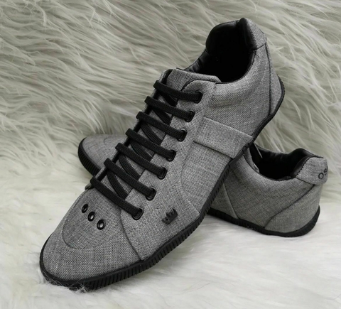 Sapatênis Masculino Casual Cinza Escuro