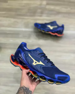 Tênis Masculino Wave Prophecy 12s Azul Laranja