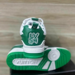 Lançamento Tênis Masculino LV Skate Branco Verde - Pisants Store