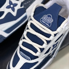 Lançamento Tênis Masculino LV Skate Branco Azul - comprar online