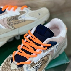 Tênis Lacoste Neo Bege Azul - comprar online