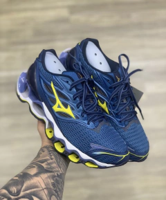 Tênis Masculino Wave Prophecy 11s Azul Amarelo