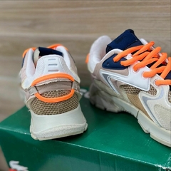 Tênis Lacoste Neo Bege Azul - loja online