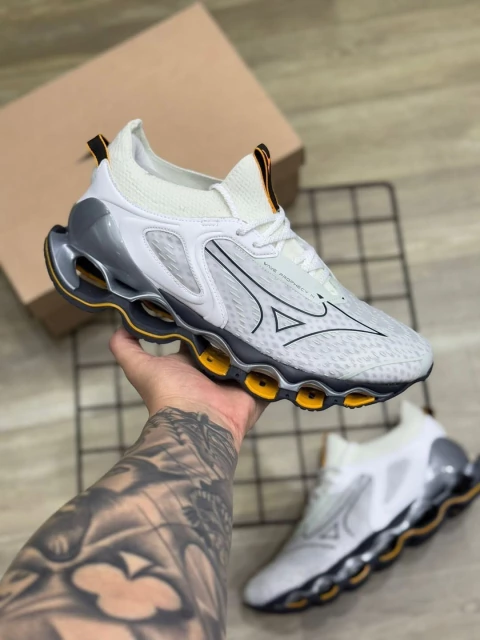 Tênis Masculino Wave Prophecy 14 Branco Laranja