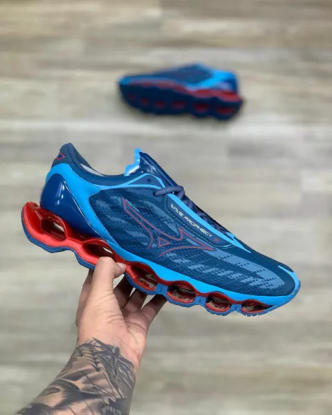 Tênis Masculino Wave Prophecy 12 Azul Royal Vermelho