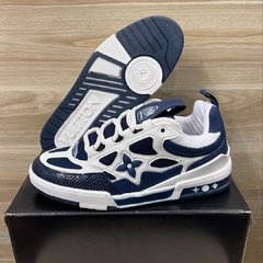 Lançamento Tênis Masculino LV Skate Branco Azul
