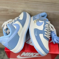 Tênis Feminino Nike Air Force Azul Branco - comprar online
