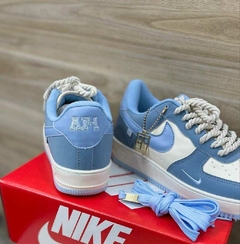 Tênis Feminino Nike Air Force Azul Branco - Pisants Store