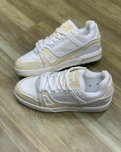 Lançamento Tênis LV Trainer Branco Creme - comprar online