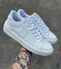 Tênis Masculino Balmain Branco Liso