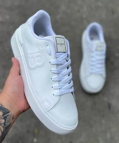 Tênis Masculino Balmain Branco Liso - comprar online