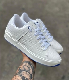 Tênis Masculino Balmain Branco com Azul