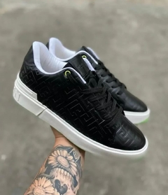 Tenis Masculino Balmain Preto Sola Verde