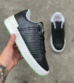 Tenis Masculino Balmain Preto Sola Verde - comprar online