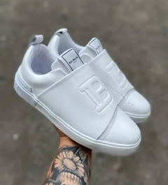 Tênis Masculino Balmain Branco Fechado