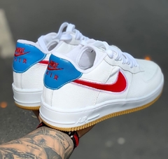 Tênis Masculino Air Force One Branco Vermelho - comprar online