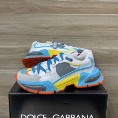 Tênis Dolce Gabbana com Recortes Azul Branco - comprar online