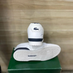 Tênis Lacoste T Clip Velcro Branco Azul - loja online
