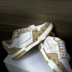 Tênis Masculino LV Bege Branco - Pisants Store