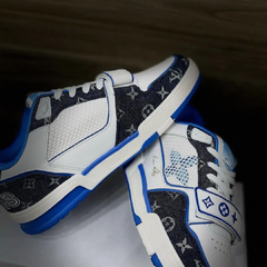 Tênis Masculino LV Azul Branco - loja online