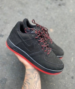 Tênis Masculino Air Force 1 Preto Vermelho - comprar online