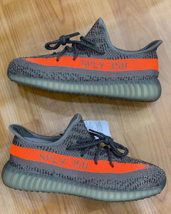 Tênis Masculino Yeezy Boost 350 Cinza Laranja - comprar online
