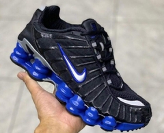 Tênis Masculino 12 Molas Preto Azul