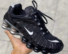 Tênis Masculino 12 Molas Preto Prata