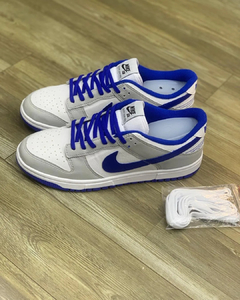 Tênis Masculino SB Dunk Low Cinza Azul e Branco - comprar online