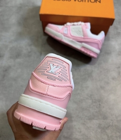 Tênis Feminino Louis Vuitton Rosa Branco - Pisants Store
