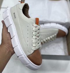 Sapatênis Masculino Hugo Boss Creme - comprar online