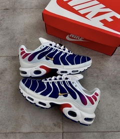 Tênis Nike Air Max TN Branco Azul Vermelho
