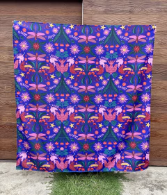 MANTEL/MANTA LIBÉLULAS 1.50 X 1.40 MT