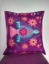FUNDA DE ALMOHADÓN PAJARITO VIOLETA