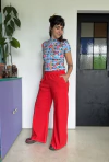 PANTALÓN BENGALINA ELASTIZADA ROJO - comprar online