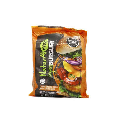 NATURALRROZ - Vegan Burguer Calabaza, Zanahoria, Cebolla y Choclo x 2 unidades
