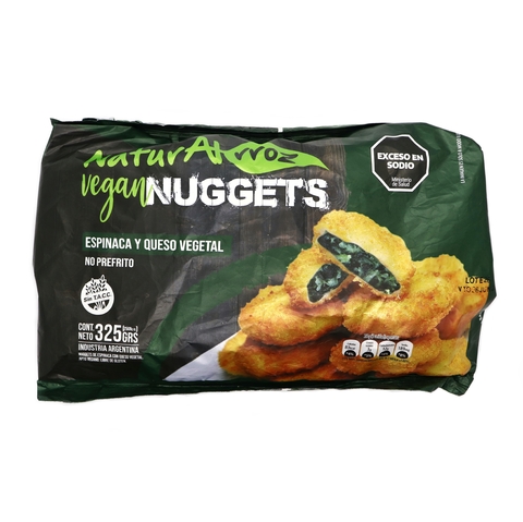 NATURALRROZ - Vegan Nuggets de Espinaca y Queso Vegetal x 375 grs