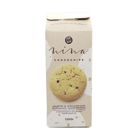 NINA - Galletitas de VAINILLA con CHIPS de CHOCO x 120 grs