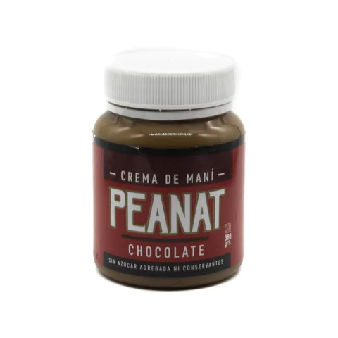 PEANAT - Mantequilla de mani NATURAL c CHOCOLATE x 380 grs