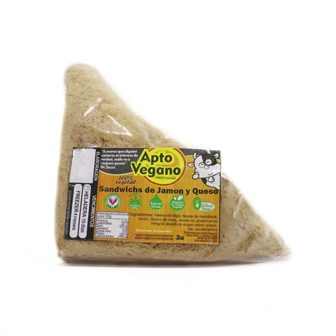 APTO VEGANO - Sandwich de miga Jamón y Queso x 3 unidades