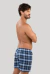 Cueca Samba-Canção Xadrez Azul-Ref B155 - Lenços Presidente