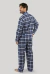 Pijama Smoking Longo Xadrez Azul-PL155 na internet