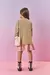 Vestido Infantil Menina Com Bolsa Bege Mundo Cinti - comprar online