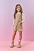 Conjunto Infantil Menina Blusa E Salopete Xadrez Bege Mundo Cinti - comprar online