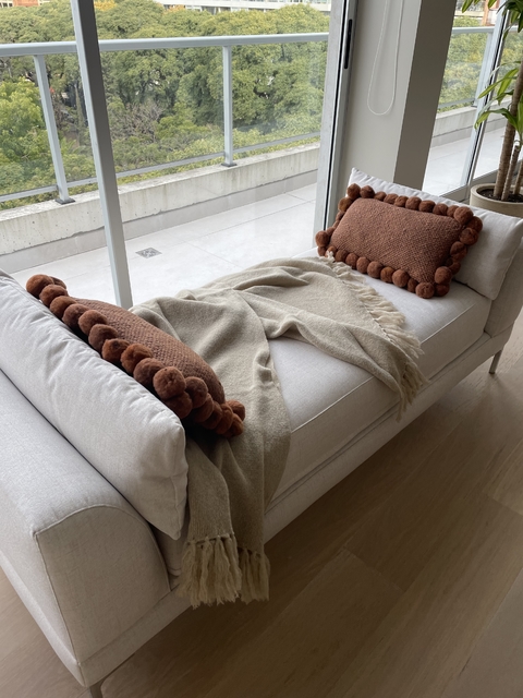 Manta Santorini beige (dos plazas)