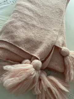 Manta borlas rosa (para dos plazas) - Parcelle Home