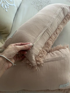 Almohadón piel ultra soft rosa viejo - Parcelle Home