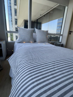 Almohadón rayas gris - comprar online