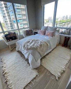 Almohadón pana rosa 30x50 - tienda online