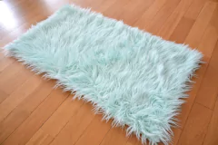 Alfombritas costado de cama color AQUA